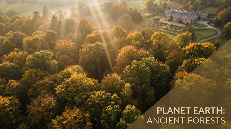 草莓视频植物视频-航拍千年古树林壮美视频